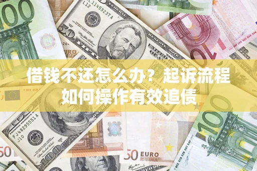 武汉借钱不还怎么办？起诉流程如何操作有效追债